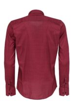 Patterned-Slim-Fit-Burgundy-Men-Shirt-Wessi-4