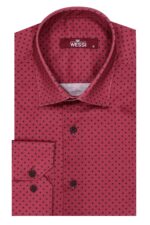 Patterned-Slim-Fit-Burgundy-Men-Shirt-Wessi-5