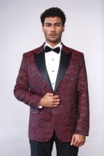 Patterned-Slim-Fit-Burgundy-Men-Tuxedo-Jacket-Wessi-3