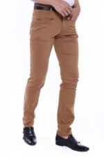 Patterned-Slim-Fit-Cotton-Tan-Men-Pants-Wessi-1