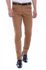 Patterned-Slim-Fit-Cotton-Tan-Men-Pants-Wessi-3