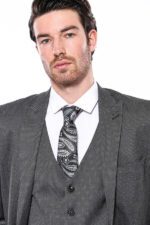 Patterned-Slim-Fit-Dark-Grey-Men-Blazer-Wessi-1