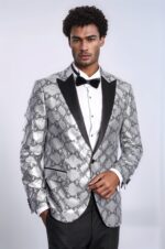 Patterned-Slim-Fit-Grey-Men-Singer-Tuxedo-Blazer-Wessi-1