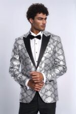 Patterned-Slim-Fit-Grey-Men-Singer-Tuxedo-Blazer-Wessi-4