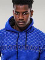 Patterned-Slim-Fit-Indigo-Blue-Sweatshirt-Wessi-1