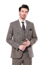 Patterned-Slim-Fit-Light-Brown-Men-Blazer-Wessi-2