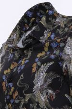 Patterned-Slim-Fit-Long-Sleeves-Black-Men-Shirt-Wessi-1