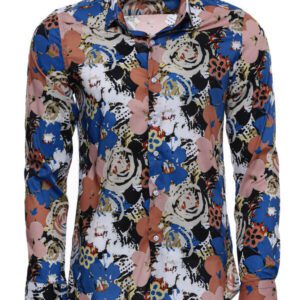 Patterned Slim Fit Long Sleeves Brown Men Shirt - Wessi