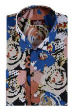 Patterned-Slim-Fit-Long-Sleeves-Brown-Men-Shirt-Wessi-4