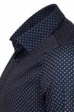 Patterned-Slim-Fit-Navy-Blue-Men-Shirt-Wessi-1