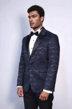 Patterned-Slim-Fit-Navy-Blue-Men-Singer-Tuxedo-Blazer-Wessi-2