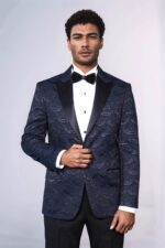 Patterned-Slim-Fit-Navy-Blue-Men-Singer-Tuxedo-Blazer-Wessi-3