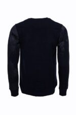 Patterned-Slim-Fit-Navy-Blue-Mens-Sweatshirt-Wessi-2