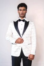 Patterned-Slim-Fit-White-Men-Dinner-Jacket-Wessi-3