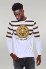 Patterned-Slim-Fit-White-Sweatshirt-Wessi-1