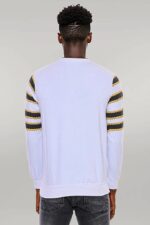 Patterned-Slim-Fit-White-Sweatshirt-Wessi-3