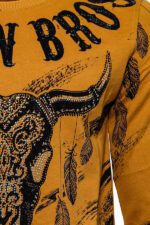 Patterned-Slim-Fit-Yellow-Sweatshirt-Wessi-6