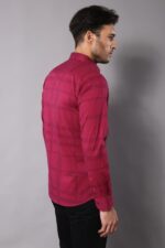 Patterned-Striped-Burgundy-Shirt-Wessi-2