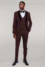 Patterned-Velvet-Lapel-Burgundy-Groom-Suit-Wessi-1