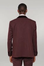 Patterned-Velvet-Lapel-Burgundy-Groom-Suit-Wessi-3