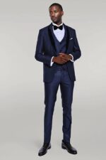 Patterned-Velvet-Lapel-Navy-Blue-Men-Tuxedo-Wessi-1