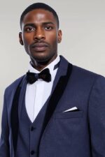 Patterned-Velvet-Lapel-Navy-Blue-Tuxedo-Wessi-2