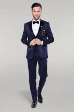 Patterned-Velvet-Lapel-Navy-Tuxedo-Wessi-1