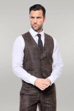 Patterned-Vested-Brown-Slim-Fit-Mens-Suit-Wessi-4