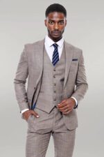 Patterned-Vested-Slim-Fit-Beige-Mens-Suit-Wessi-4
