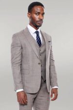 Patterned-Vested-Slim-Fit-Beige-Mens-Suit-Wessi-7