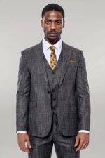 Patterned-Vested-Slim-Fit-Black-Mens-Suit-Wessi-6