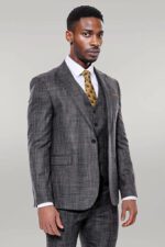 Patterned-Vested-Slim-Fit-Black-Mens-Suit-Wessi-8