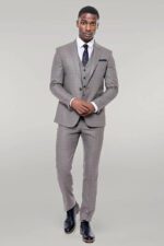 Patterned-Vested-Slim-Fit-Brown-Men-Suit-Wessi-1