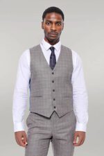 Patterned-Vested-Slim-Fit-Brown-Men-Suit-Wessi-6
