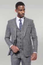 Patterned-Vested-Slim-Fit-Dark-Grey-Mens-Suit-Wessi-6