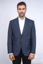 Patterned-Wide-Lapel-Navy-Blue-Men-Blazer-Wessi-1