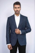 Patterned-Wide-Lapel-Navy-Blue-Men-Blazer-Wessi-3