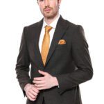 Peak Lapel Khaki Men's Blazer - Wessi