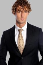 Peak-Lapel-Single-Button-Plain-Navy-Blue-Men-Blazer-Wessi-1