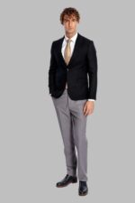 Peak-Lapel-Single-Button-Plain-Navy-Blue-Men-Blazer-Wessi-2