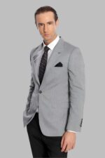Peak Lapel Slim-Fit Smoked Jacket
