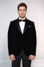 Peak-Lapel-Velvet-Black-Men-Prom-Blazer-Wessi-1