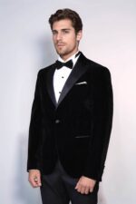 Peak-Lapel-Velvet-Black-Men-Prom-Blazer-Wessi-2