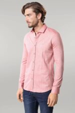 Pink Cotton Shirt for Men