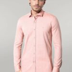 Pink Patterned Slim-Fit Men Shirt | Wessi