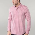 Pink Plaid Men's Shirt | Wessi