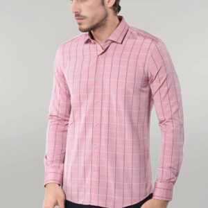 Pink Plaid Men's Shirt | Wessi
