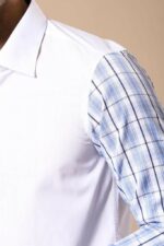 Plaid-Arm-White-Shirt-Wessi-1