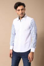 Plaid-Arm-White-Shirt-Wessi-2
