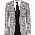 Plaid Black Men Suit - Wessi